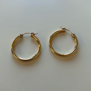 14K Gold Vermeil Hoop Earrings